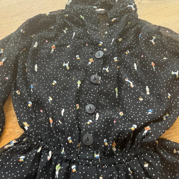 Chanya Retro Black Novelty Print Dress - Picture 7 of 9